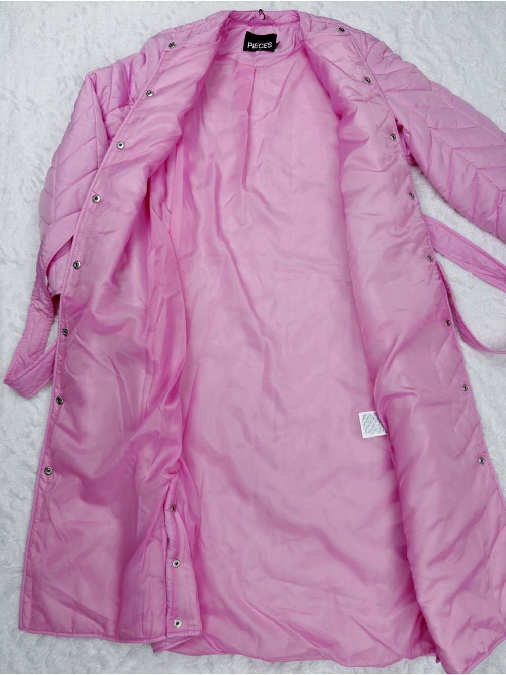 ASOS PIECES Longline Quilted Jacket - Picture 7 of 7